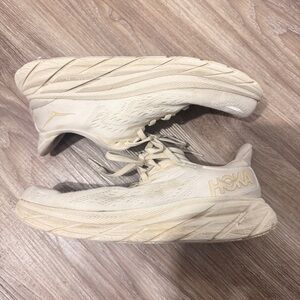 Hoka Beige Athletic Sneakers